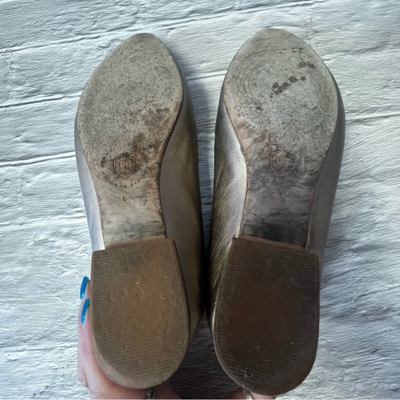 Poppy Barley Gold Metallic Leather Loafer Slides - Picture 11 of 16